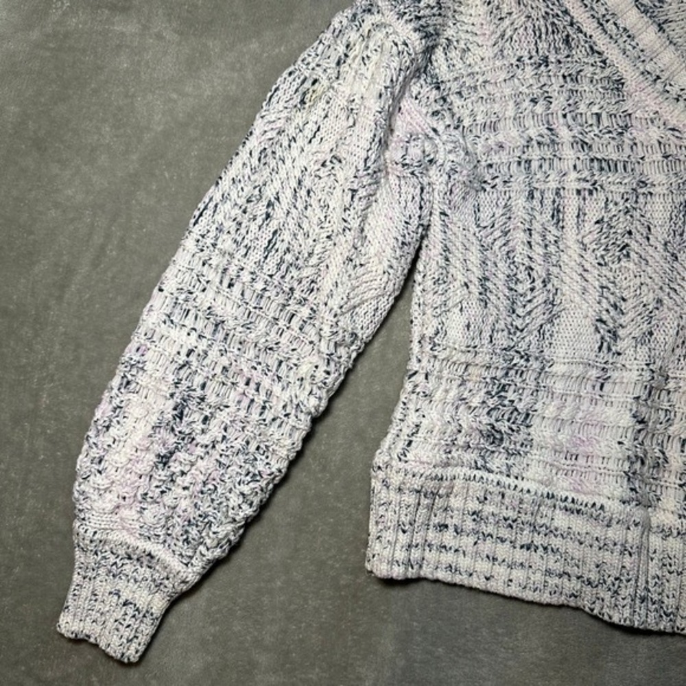 Joie Sydnee Sweater Women Size XS Porcelain Marled Knit V Neck Balloon Sleeve - Picture 6 of 12
